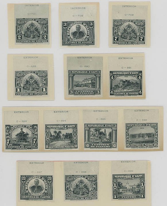 timbres-poste stamps Haiti 1906 Master Die Proofs